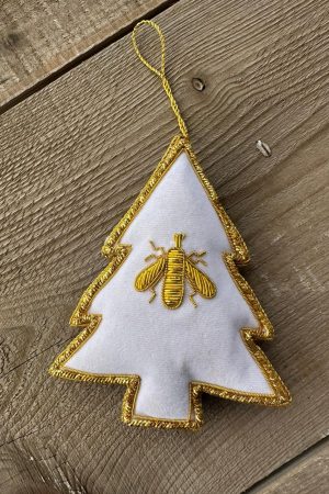 White Christmas Tree With Bee
