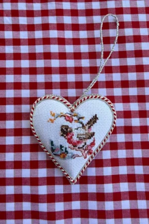 Christmas Bird in heart
